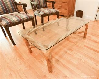 Twisted rattan coffee table 4' long  x 1'4"tall  x 2' wide $95