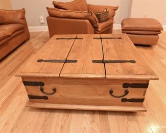 Rustic-look Storage Coffee Table  $85
3’3” x 3’3” x 1’4” tall