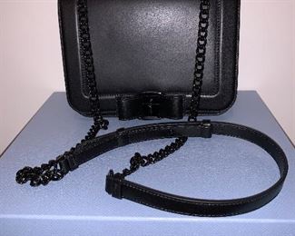 Ferragamo black leather crossbody handbag in excellent condition $495 