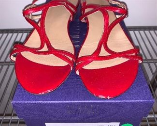 Stuart Weitzman red sandals in good condition size 7 - $75