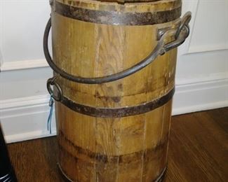 antique wooden bucket
