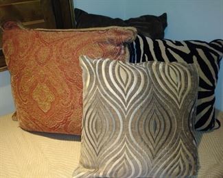 Lots of quality, down-filled throw pillows