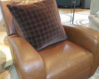 Cr & Barrel leather recliner - 1 of 2