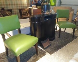 cute lime green side chairs