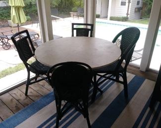 Palecek outdoor table & 4 chairs