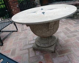 Stone base & top cocktail table