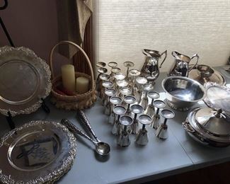 Very Nice Silver Plate Pieces....Plenty for throwing a great party...Maybe a Derby Party!