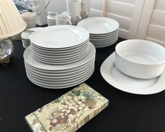 Nice set of clean white dishes