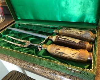 Real Horn carving set