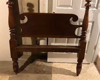 Twin size headboard and put bard with bedrails. $100