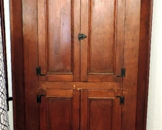 AMISH CORNER CABINET FROM LANCASTER COUNTY, PA   c 1897