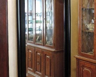 FLOOR LENGTH BEVELED MIRROR WITH SCALLOP SHELL EMBELISHMENT