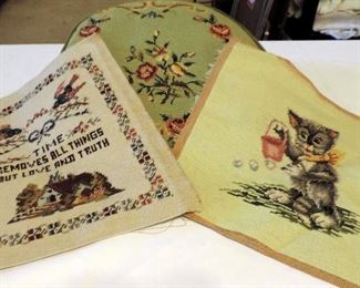 VINTAGE NEEDLE POINT PIECES