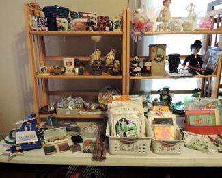 ANIMAL & OWL FIGURINES, CHINA MUGS, COLLECTIBLES, PATTERNS, STATIONERY