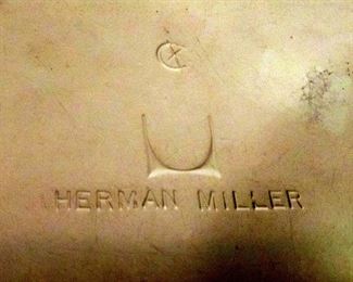 HERMAN MILLER MAKERS MARK  ON THE UNDERSIDE OF CHAIRS