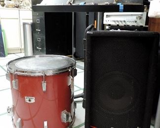 TAMA FLOOR-TOM DRUM, SOUNDTECH PORTABLE PA & MUSICAL ITEMS