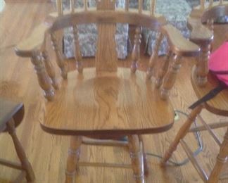 Set of four oak bar stools....presale $140