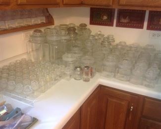 Glass jars/containers in six sizes....presale ,,,,$6 to $1