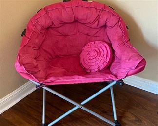 Fold Up Pink Chair 