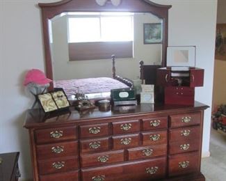 Cherry Dresser with Mirror