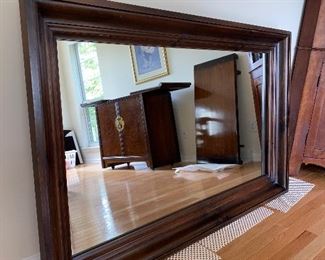 $200 LARGE WOODEN FRAME MIRROR 
58.25” L x 36.25” W x 5”D