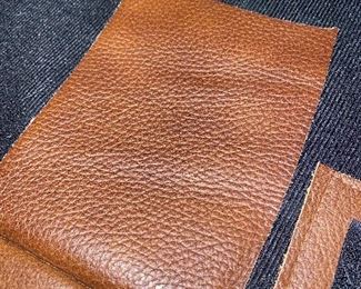 $500 ETHAN ALLEN 3 CUSHION BROWN LEATHER SOFA 
87” L x 37.5” D x 36”H 