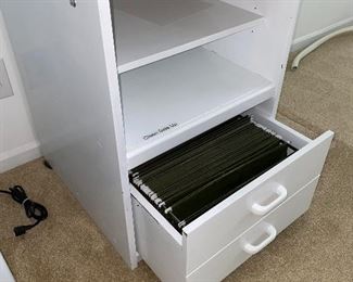$20 WHITE FILING CABINET WITH SHELF
21”L x 23.5”D x 29.5”H