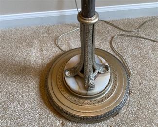$120 VINTAGE HEAVY FLOOR LAMP WITH MARBLE BASE 
66” TALL