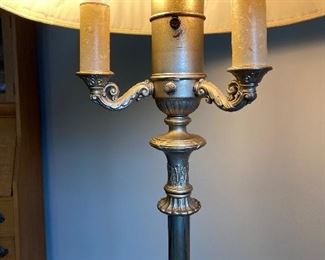 $120 VINTAGE HEAVY FLOOR LAMP WITH MARBLE BASE 
66” TALL
