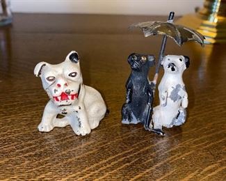 $45 ANTIQUE METAL DOGS