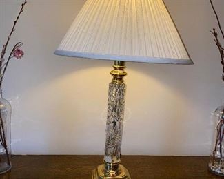 $30 CRYSTAL LAMP WITH WHITE SHADE
25” TALL