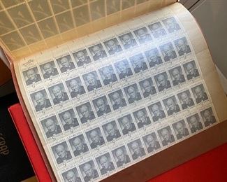 $100 STAMPS LOT INCLUDES 5 CENTS CHURCHILL STAMPS BLOCK 