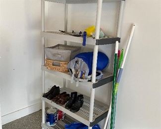 $20 PLASTIC SHELF / GARAGE ITEMS