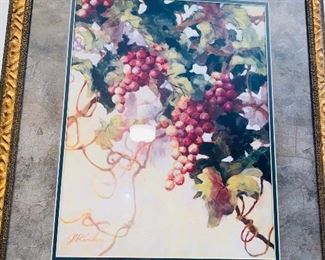 $60 LARGE GRAPES FRAMED ART