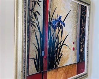 $120 IRIS FRAMED ART / PRINT BY LI-LEGER
43”L x 43” L