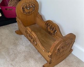 $15 WOODEN DOLL BED