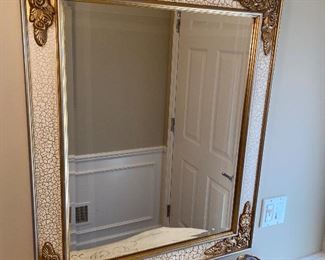 $95 ORNATE GOLD MIRROR WITH ROSES
28.5”L x 34.5”H