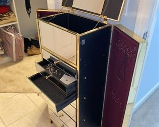 $95 MIRRORED JEWELRY CHEST
19.5”L x 10.5”D x 40”H