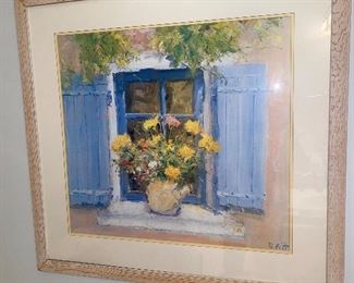 $60 LARGE FLORAL FRAMED ART