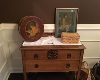 2 drawer vintage cabinet