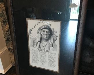 Crazy Horse framed picture