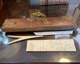 Pr of Victorian Glove Stretchers in Original Accordian Travel Case - $175
