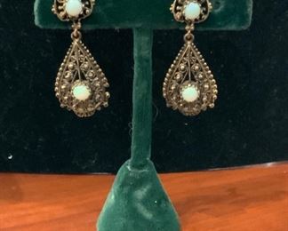 14k Opal Earrings - $350 screwback