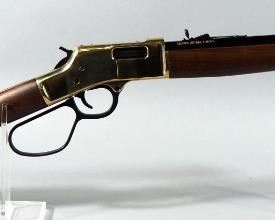 Henry Model H066MR .357 Mag/ .38 Special Lever Action Rifle SN# BBR007595M, With Receiver Sock And Brass Accents, In Original Box