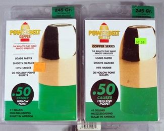 PowerBelt Copper Bullets, .50 Cal, Approx 57 Bullets And Hodgdon Triple Se7en Powder