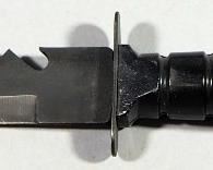 Survival Knife With Compass End, 6" Blade, In Leather Sheath With Sharpening Stone