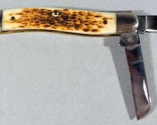 W.R. Case & Sons 6318 SS Amber Bone Medium Stockman 3-Blade Pocket Knife In Collectors Tin