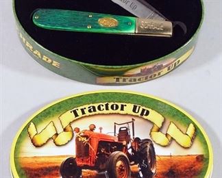 Schrade Limited Issue "Tractor Up" Folding Blade Knife, 4" Blade, In Collectors Tin