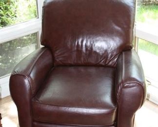  Burgundy Leather Recliner By Lane Home Furnishings  