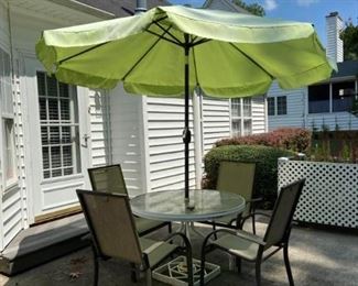 Patio Table and Chairs with Umbrella